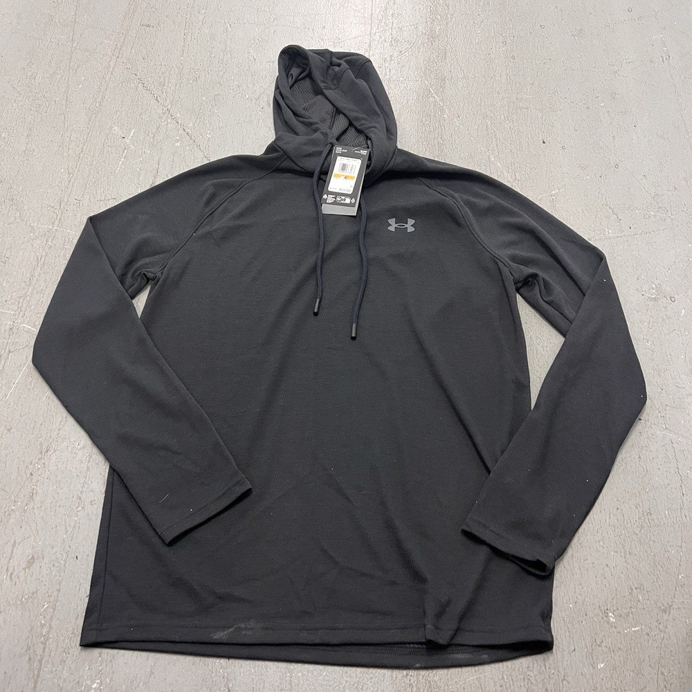 Under Armour Men's Expanse Light Hoodie Black Long Sleeve Loose Fit Size Small